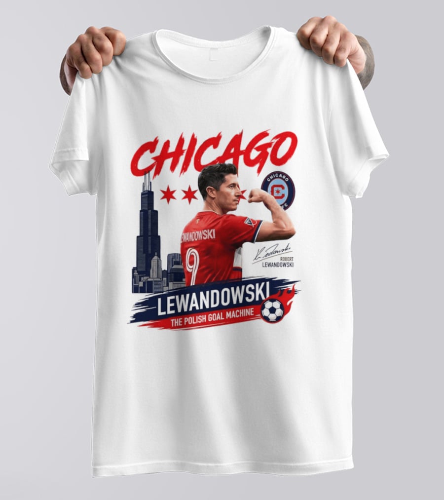 Chicago Fire FC Lewandowski The Polish Goal Machine T-Shirt