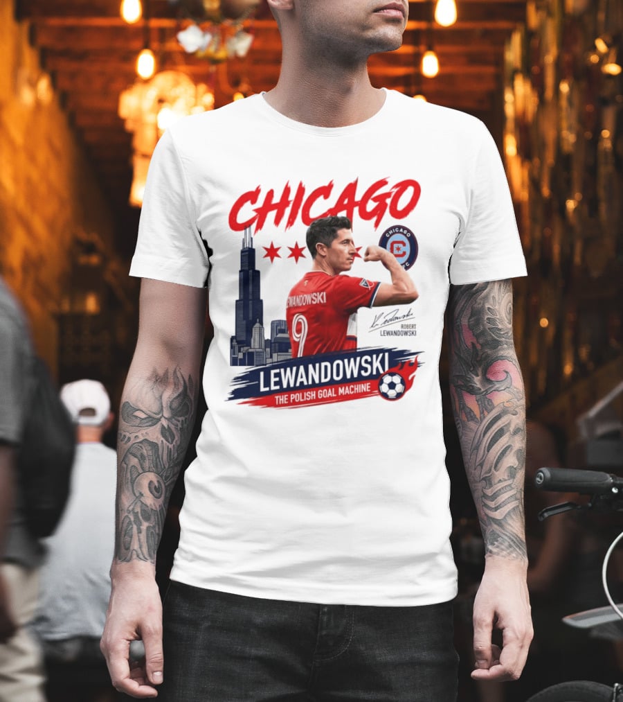 Chicago Fire FC Lewandowski The Polish Goal Machine T-Shirt