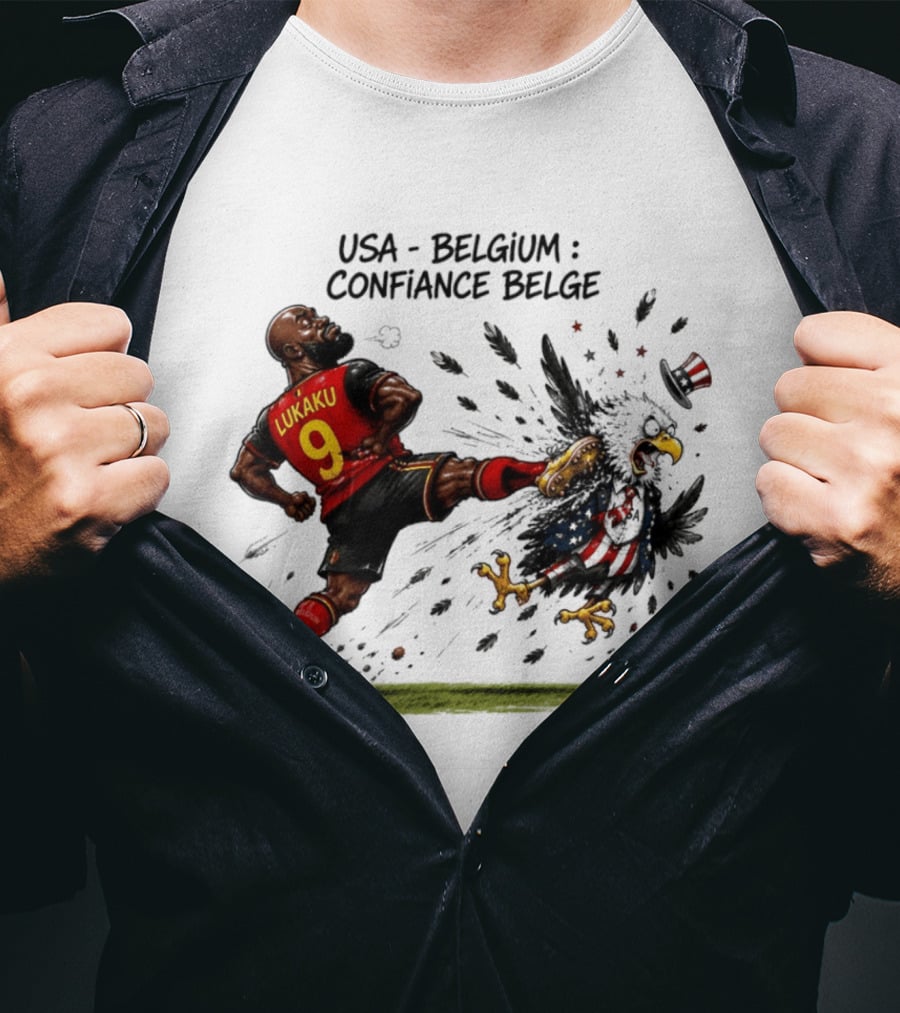 USA Belgium Confiance Belge Romelu Lukaku Cartoon T-Shirt