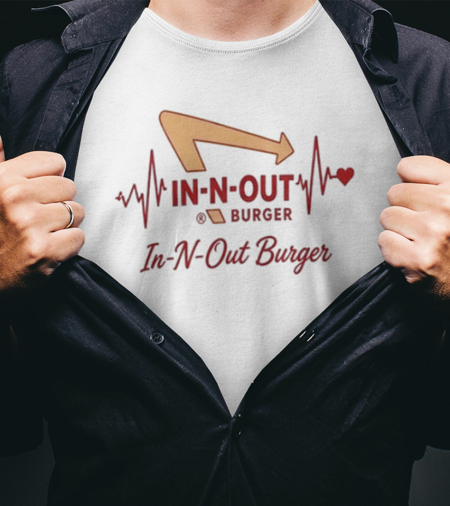 In N Out Burger Heartbeat Lover Addiction T-Shirt