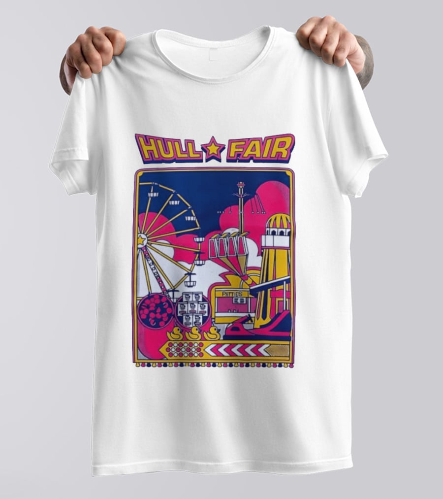 Hull Fair Patties Carnival Ferris Wheel And Helter Skelter Fun Attractions T-Shirt