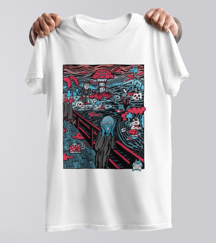 The American Scream Killer Acid Psychedelic Surrealist Edvard Munch Mashup T-Shirt