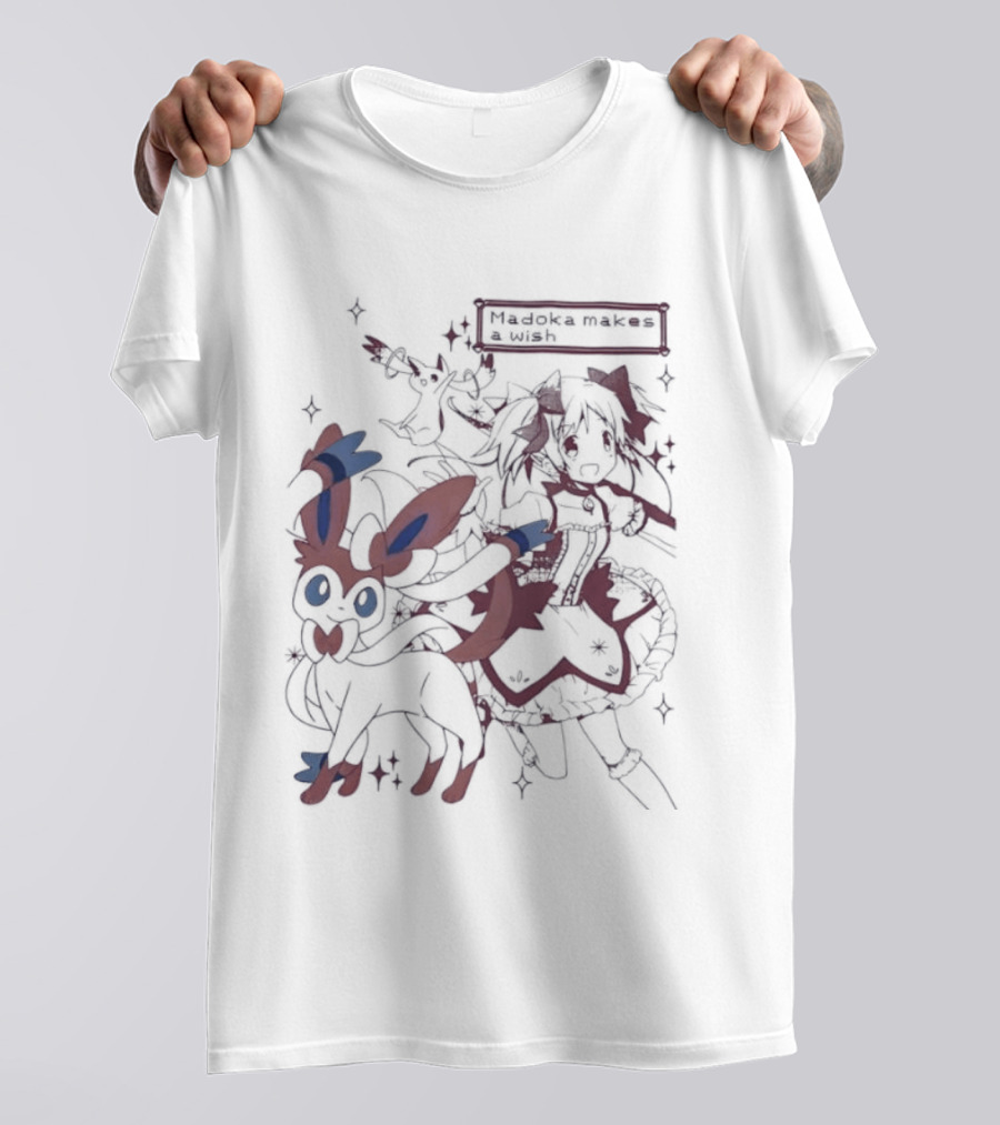 Madoka Kaname And Sylveon Anime Wish Collaboration T-Shirt