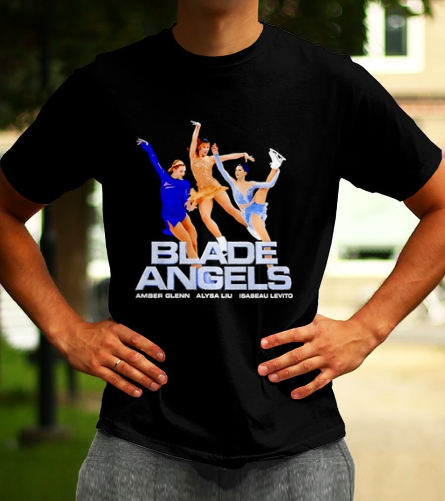 Blade Angels Amber Glenn Alysa Liu Isabeau Levito Team USA Figure Skating T-Shirt