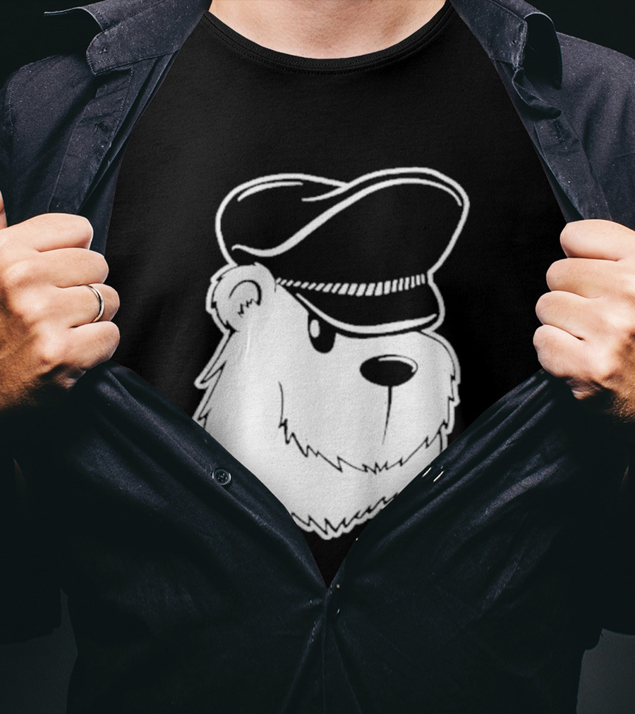 Bear With Police Officer Hat T-Shirt