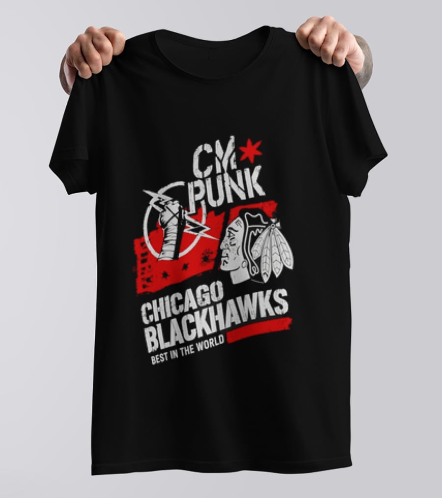 CM Punk Chicago Blackhawks Best In The World T-Shirt