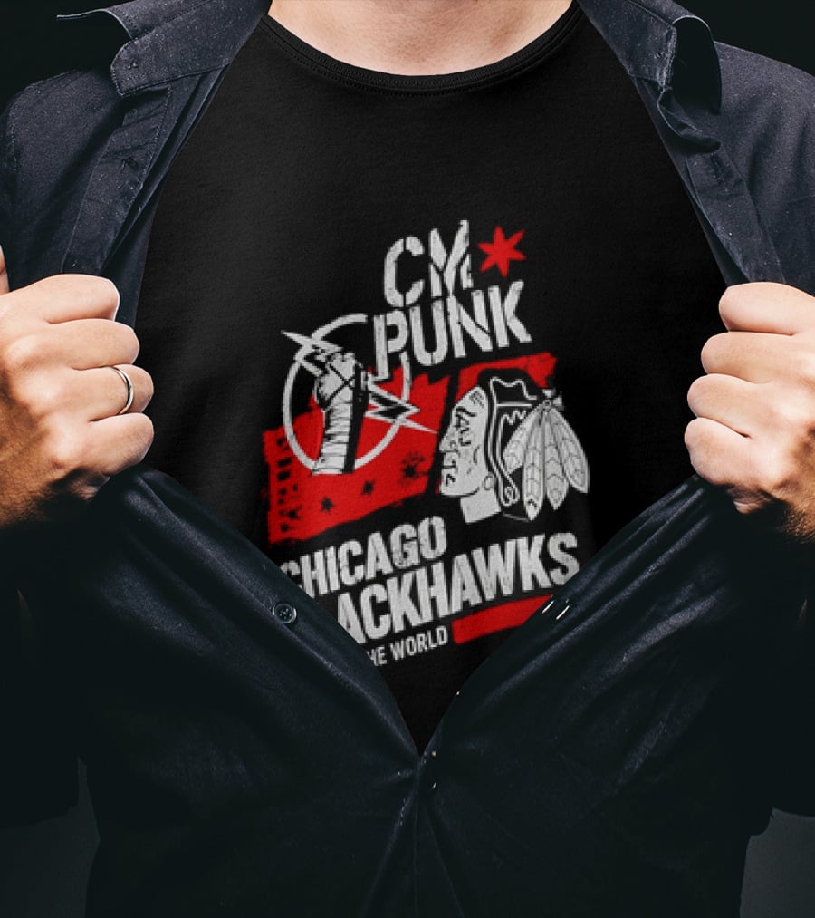 CM Punk Chicago Blackhawks Best In The World T-Shirt