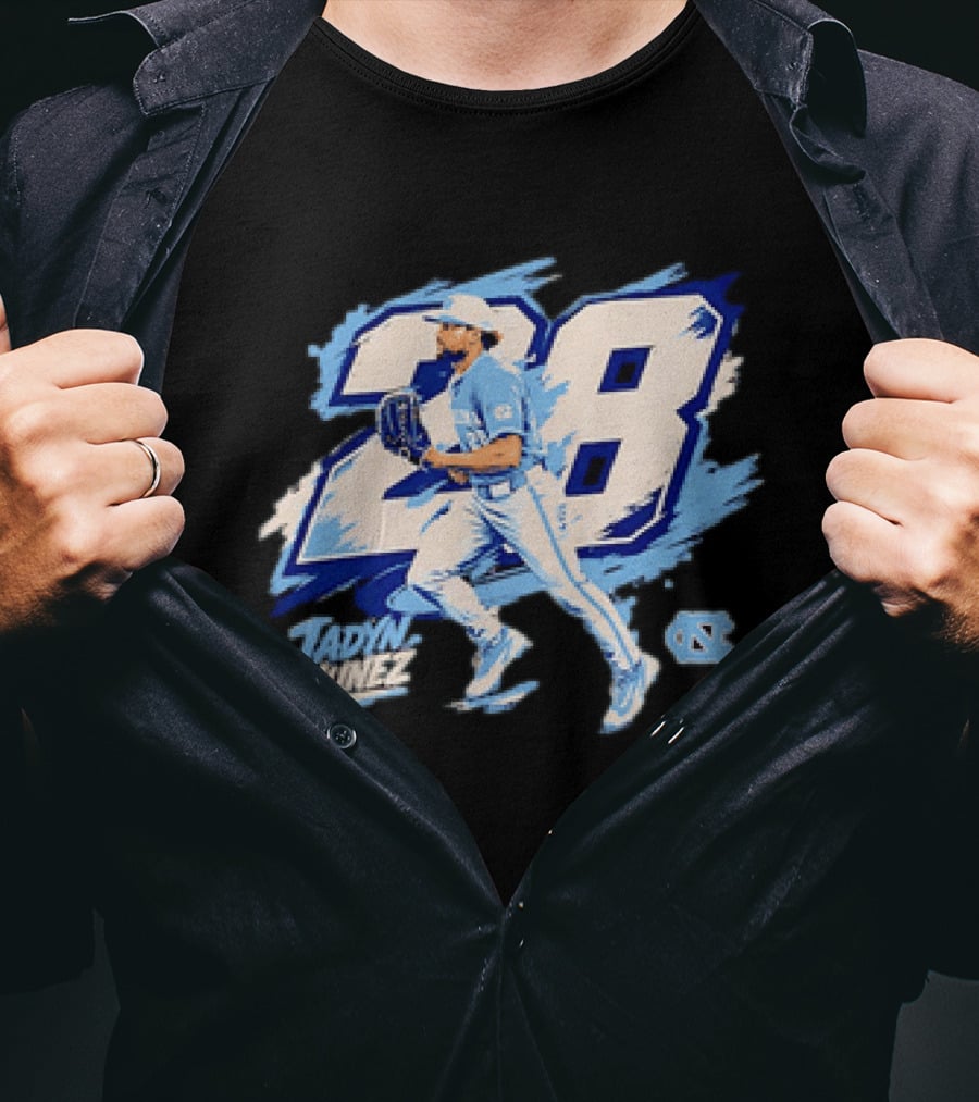 Jadyn Nunez No 28 North Carolina Tar Heels Baseball Player T-Shirt