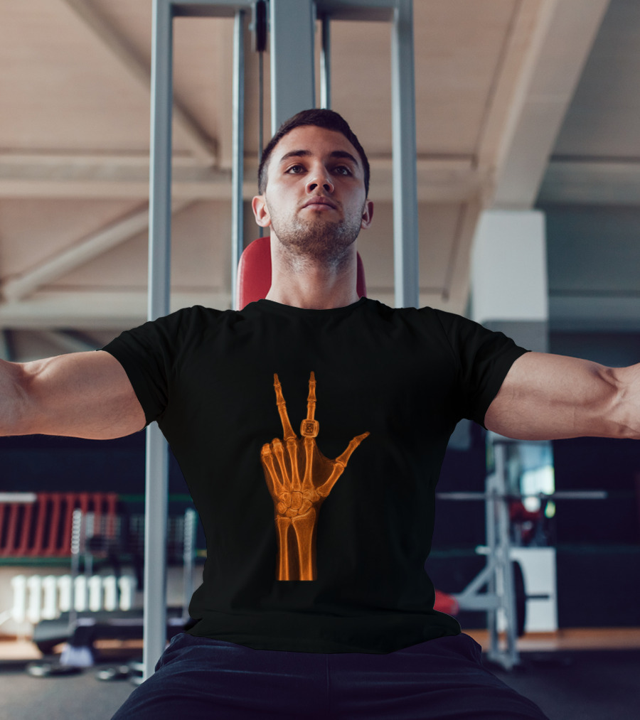 Jalen Brunson X Ray Peace Gesture With Championship Ring T-Shirt