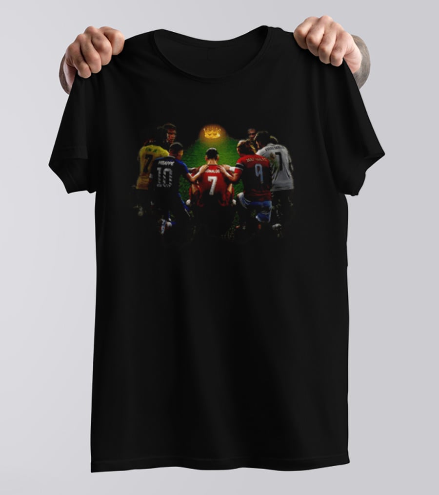Cristiano Ronaldo Hated By Many Admired By More Mbappe Haaland Vini Jr Kvaratskhelia T-Shirt