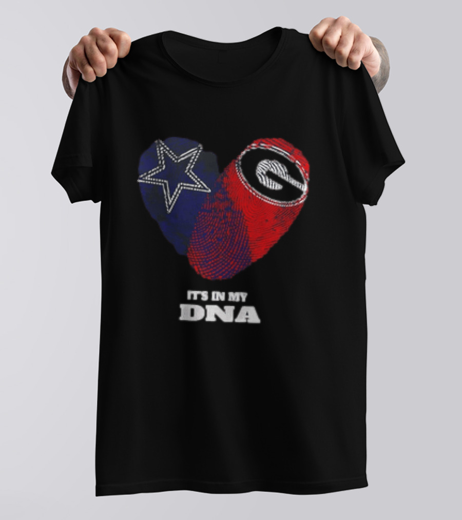 Dallas Cowboys Georgia Bulldogs Heart It's In My DNA T-Shirt