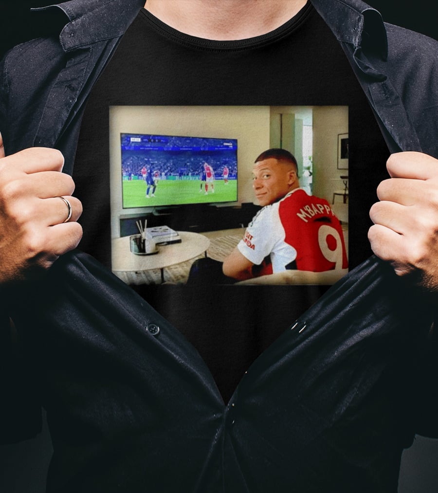 Kylian Mbappé No 9 Arsenal Jersey Visit Rwanda T-Shirt