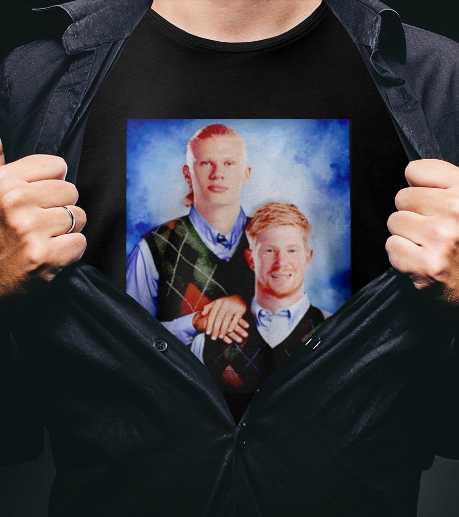 Erling Haaland Kevin De Bruyne Step Brothers Manchester City FC T-Shirt