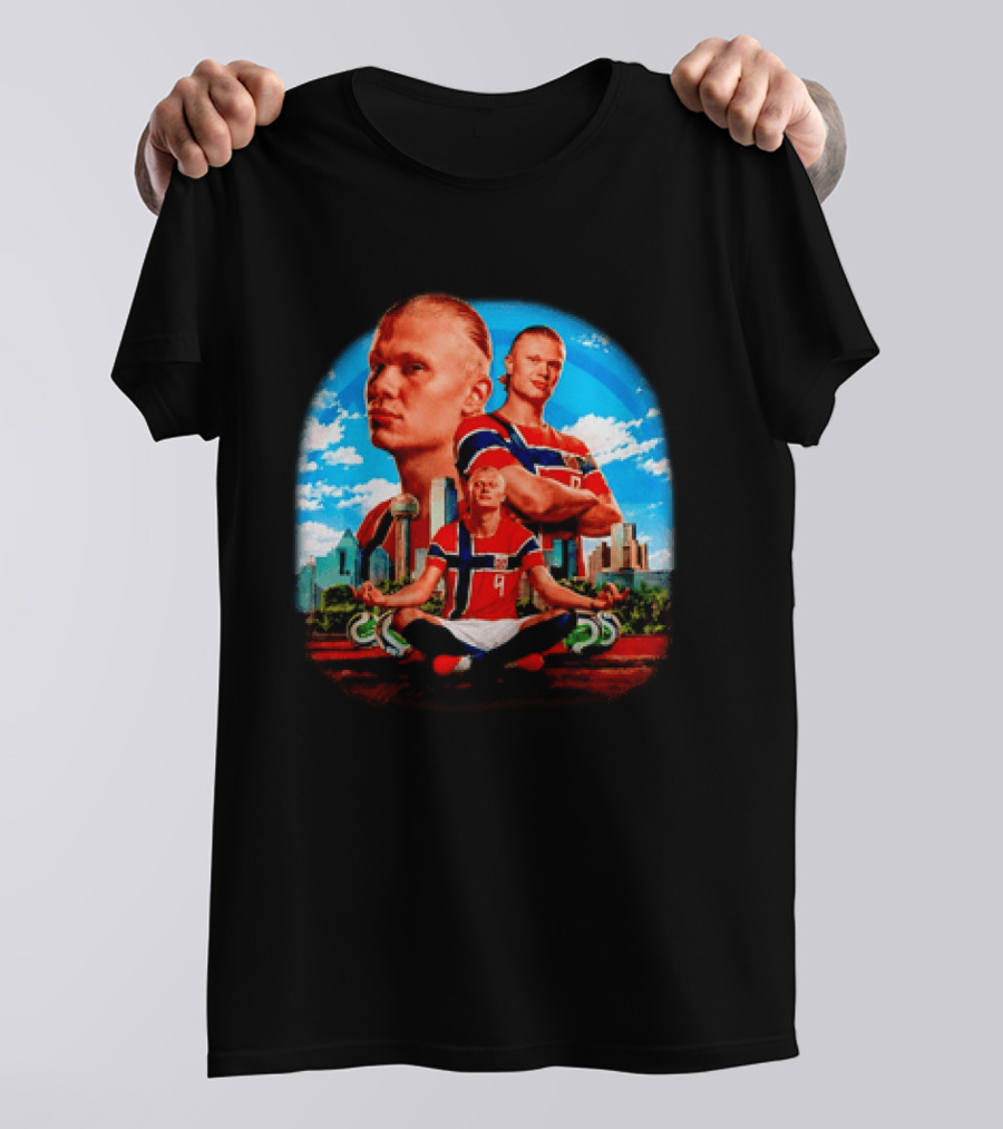 Erling Haaland Norway 26WC Collage National Team Footballer T-Shirt