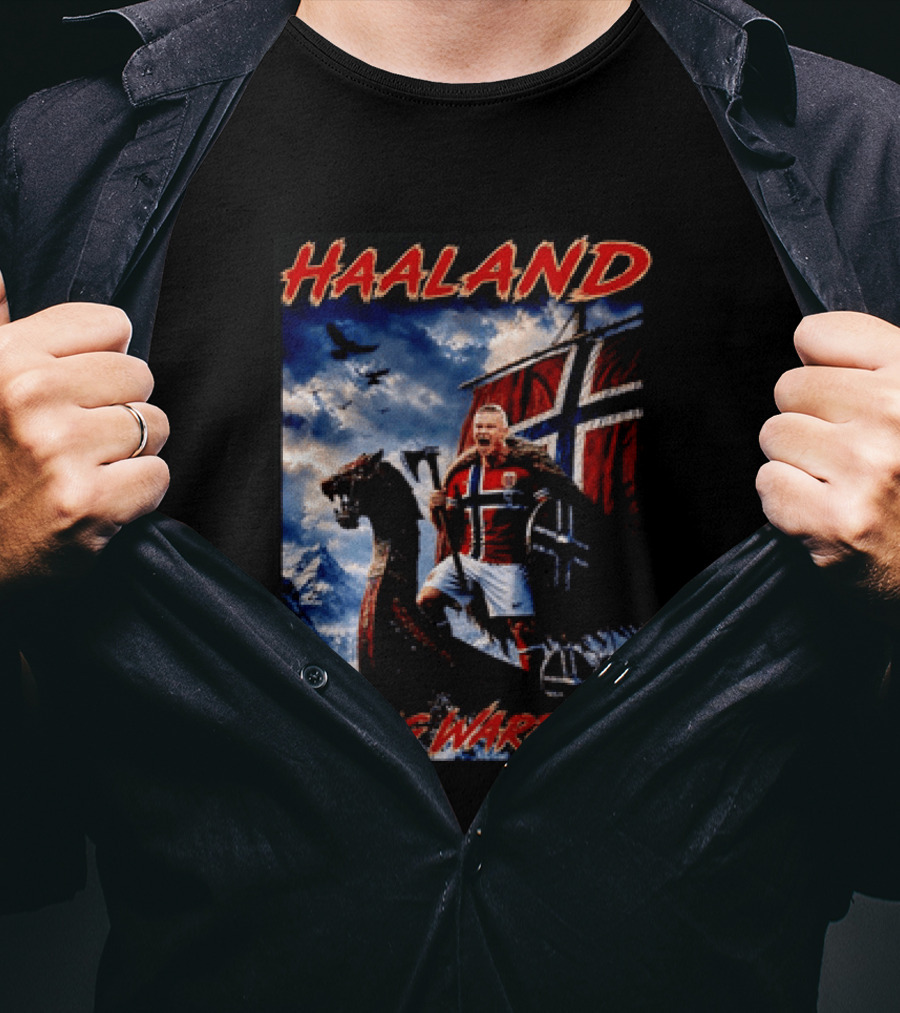 Haaland Viking Warrior Norway Football Nordic Pride T-Shirt
