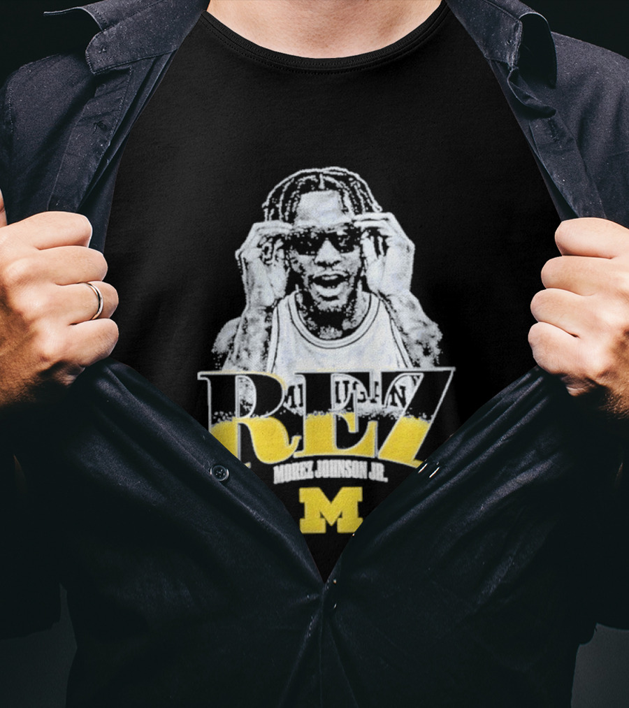 Morez Johnson M Michigan Wolverines Basketball REZ T-Shirt
