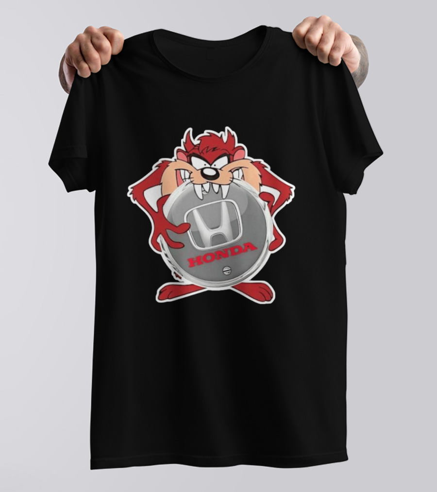 Tasmanian Devil Looney Tunes Holding Honda T-Shirt