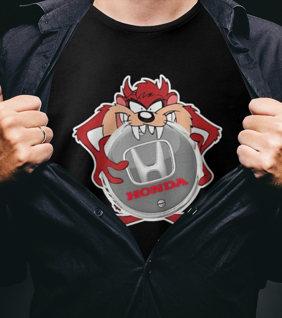 Tasmanian Devil Looney Tunes Holding Honda T-Shirt