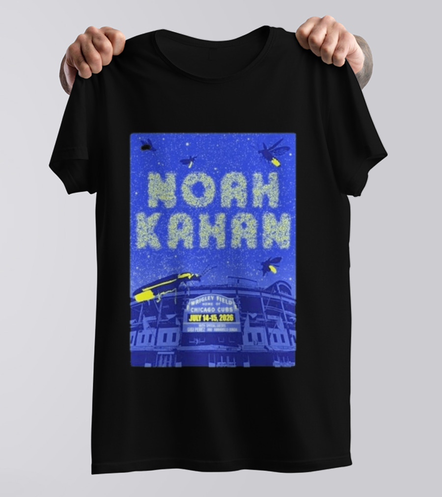 Noah Kahan Live At Wrigley Field Chicago Cubs July 14 15 2026 Event T-Shirt