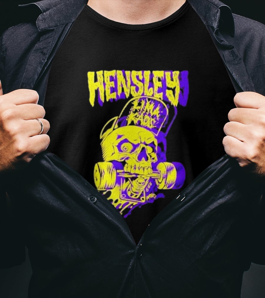 Hensley Lima Kaos Skull Skateboarding T-Shirt