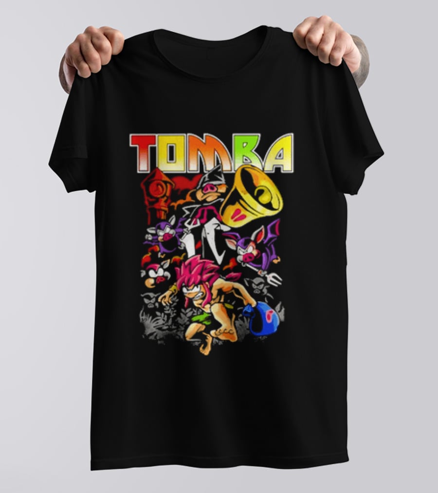 Tomba Video Game Playstation Colorful T-Shirt