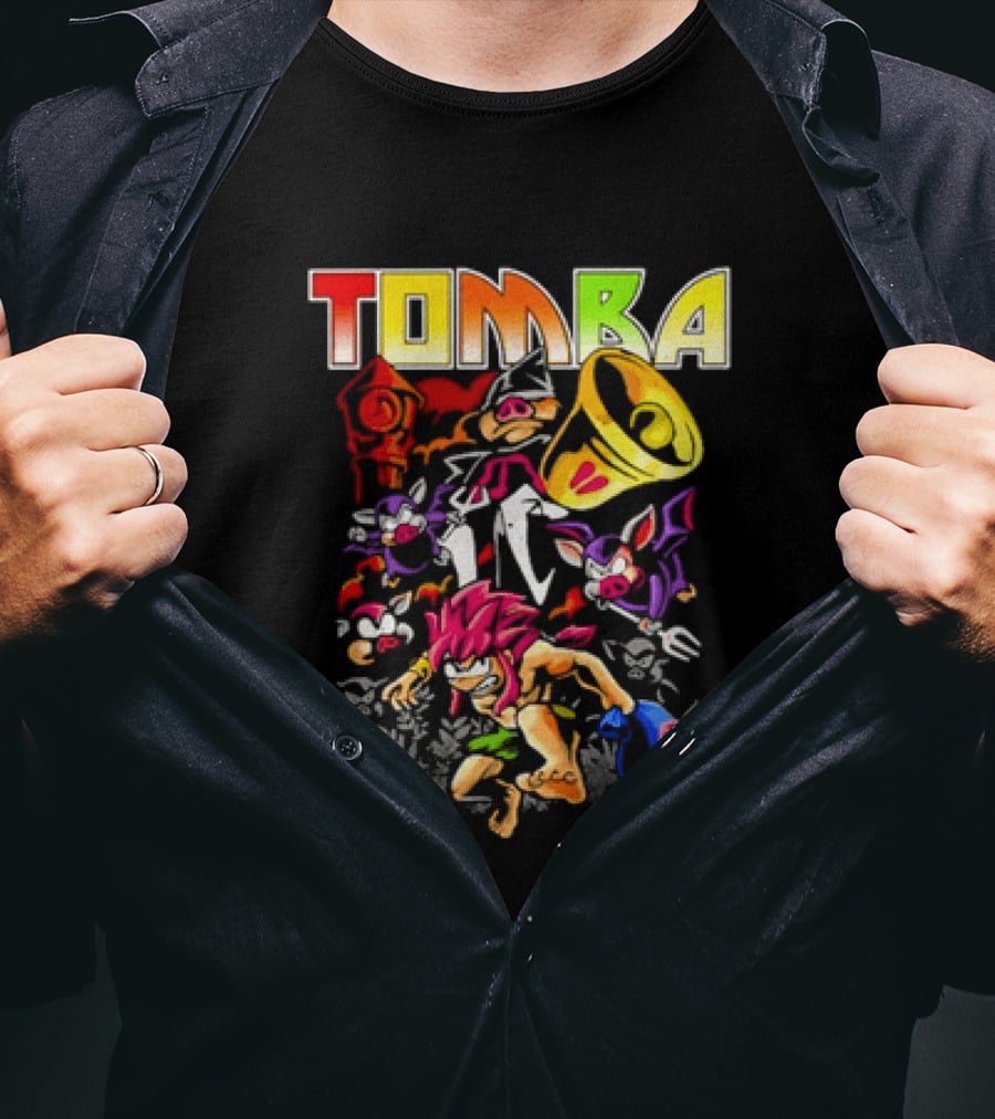 Tomba Video Game Playstation Colorful T-Shirt