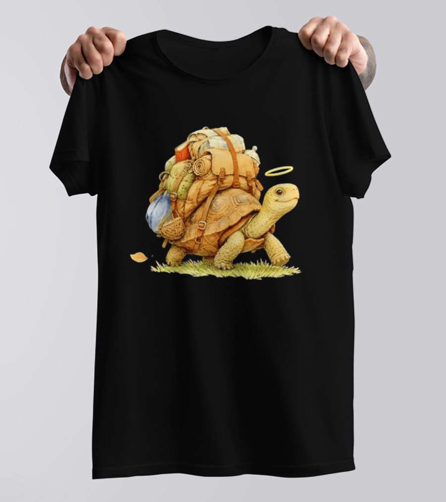 Traveling Turtle Backpack Adventure Halo T-Shirt