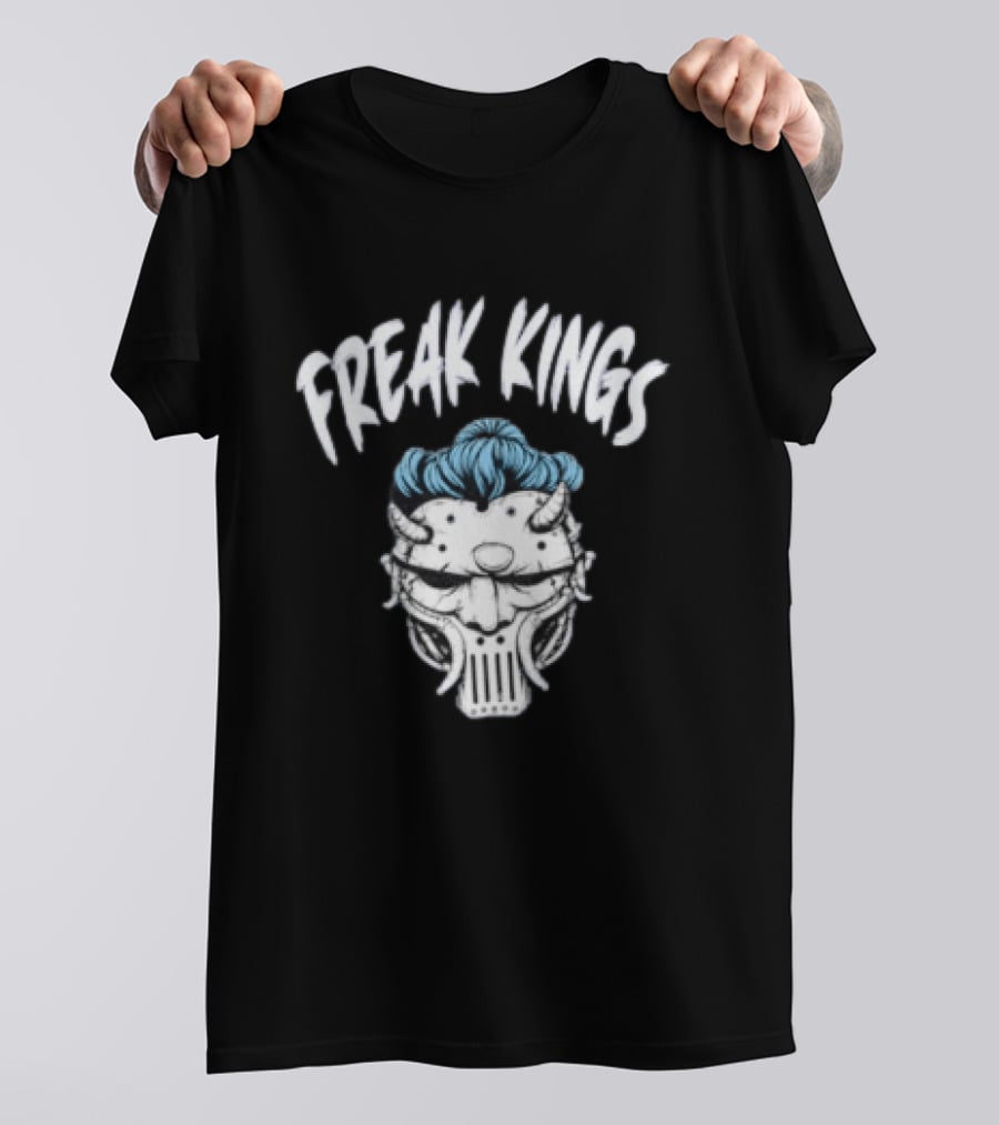 Freak Kings Horned Mask With Blue Hair Wyatt Russell Jackson T-Shirt