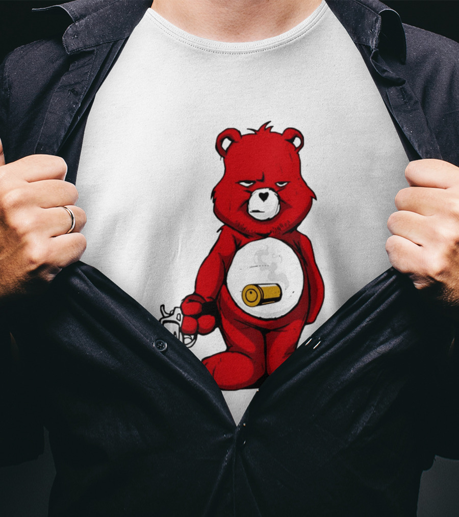 Bang Bear Revolver And Bullet Grunt T-Shirt