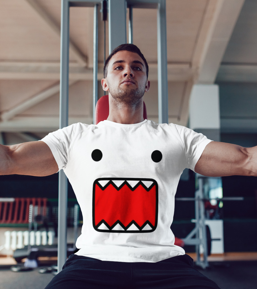 Domo Face Red And Pink Contrast T-Shirt