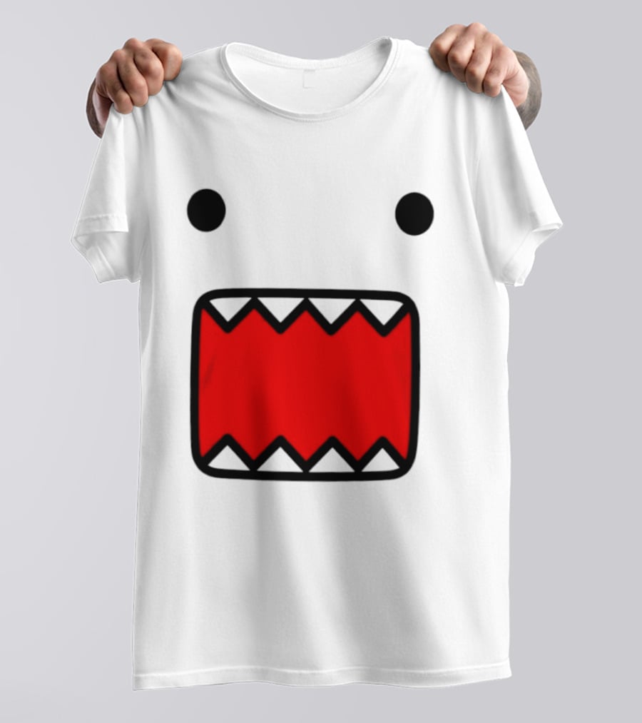 Domo Face Red And Pink Contrast T-Shirt