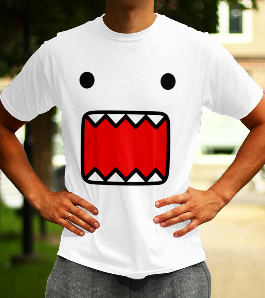 Domo Face Red And Pink Contrast T-Shirt