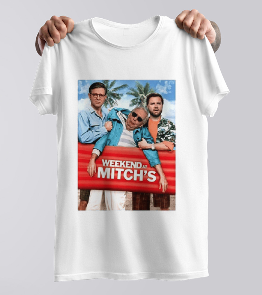 Weekend At Mitch's Meme Mitch McConnell Tropical Comedy T-Shirt