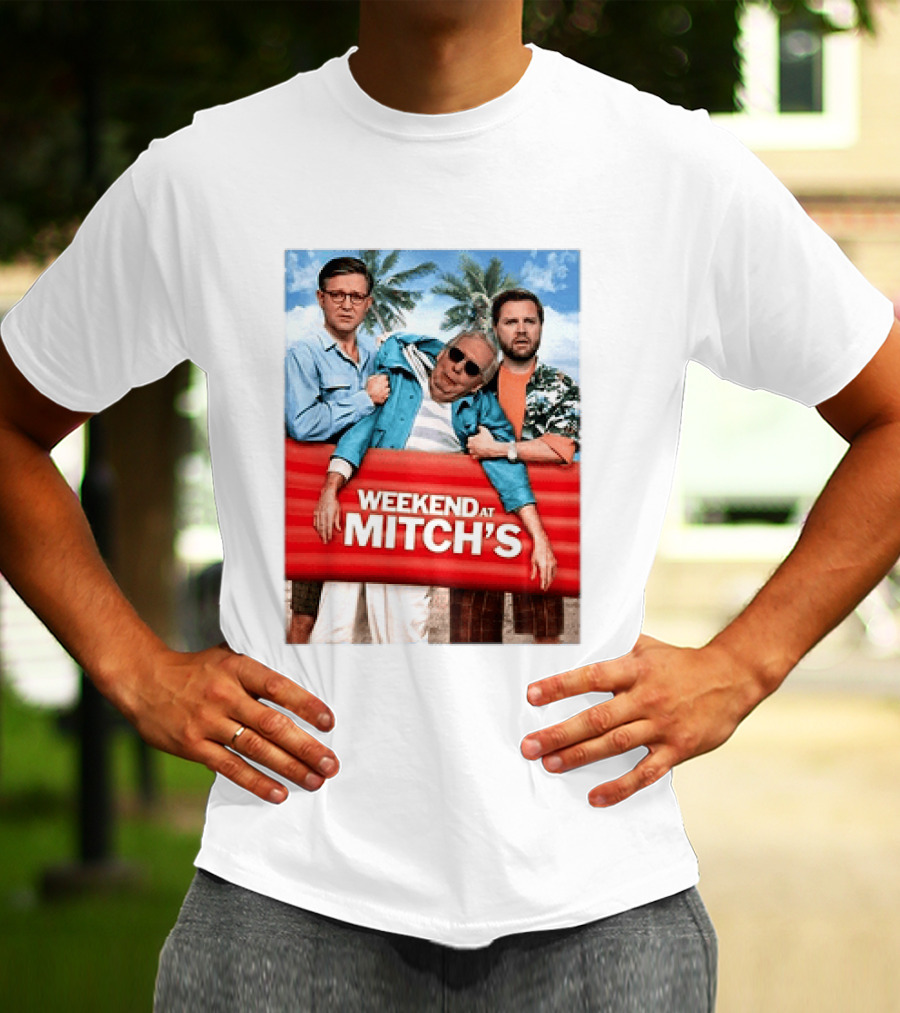 Weekend At Mitch's Meme Mitch McConnell Tropical Comedy T-Shirt