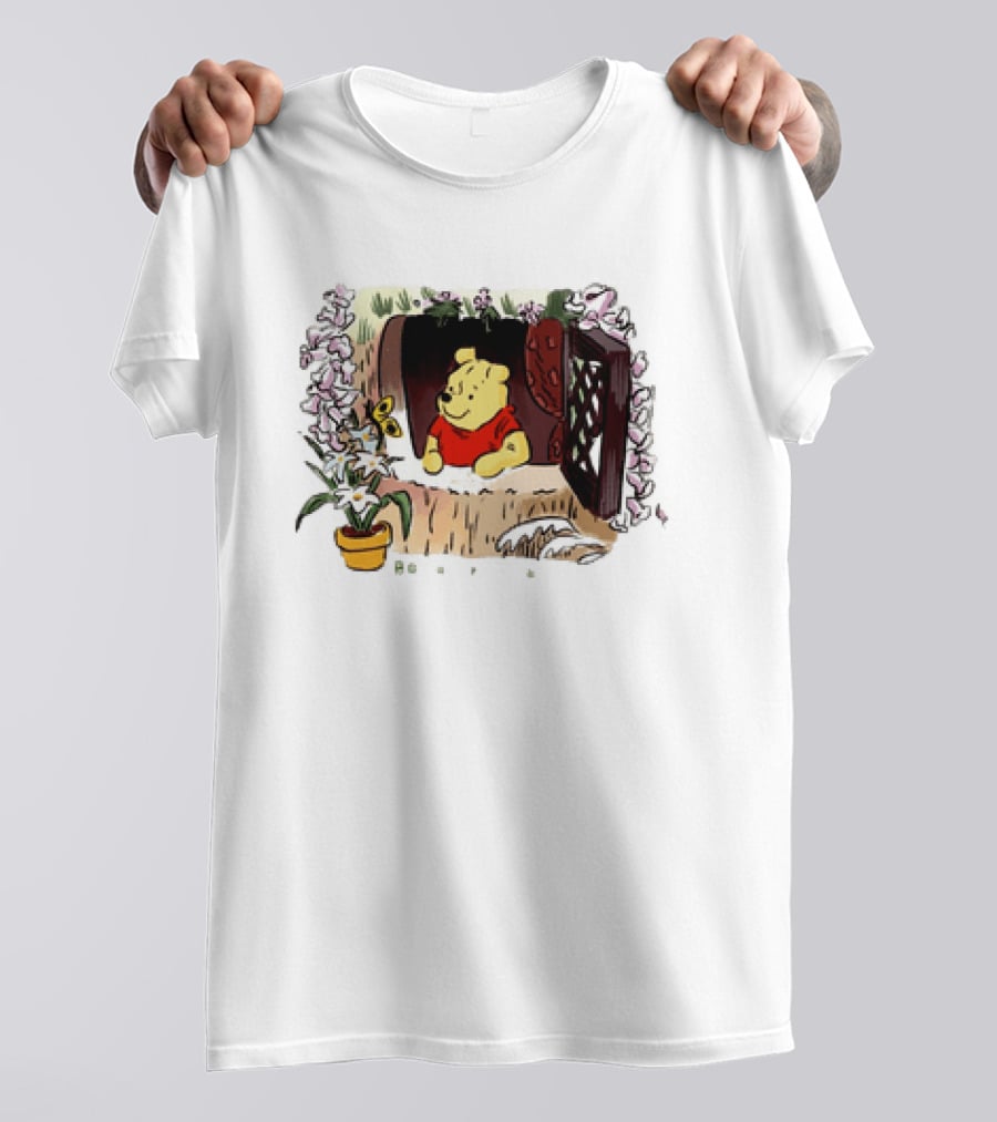 Winnie The Pooh Breathe It's A New Day Inspirational Morning Window Scene T-Shirt