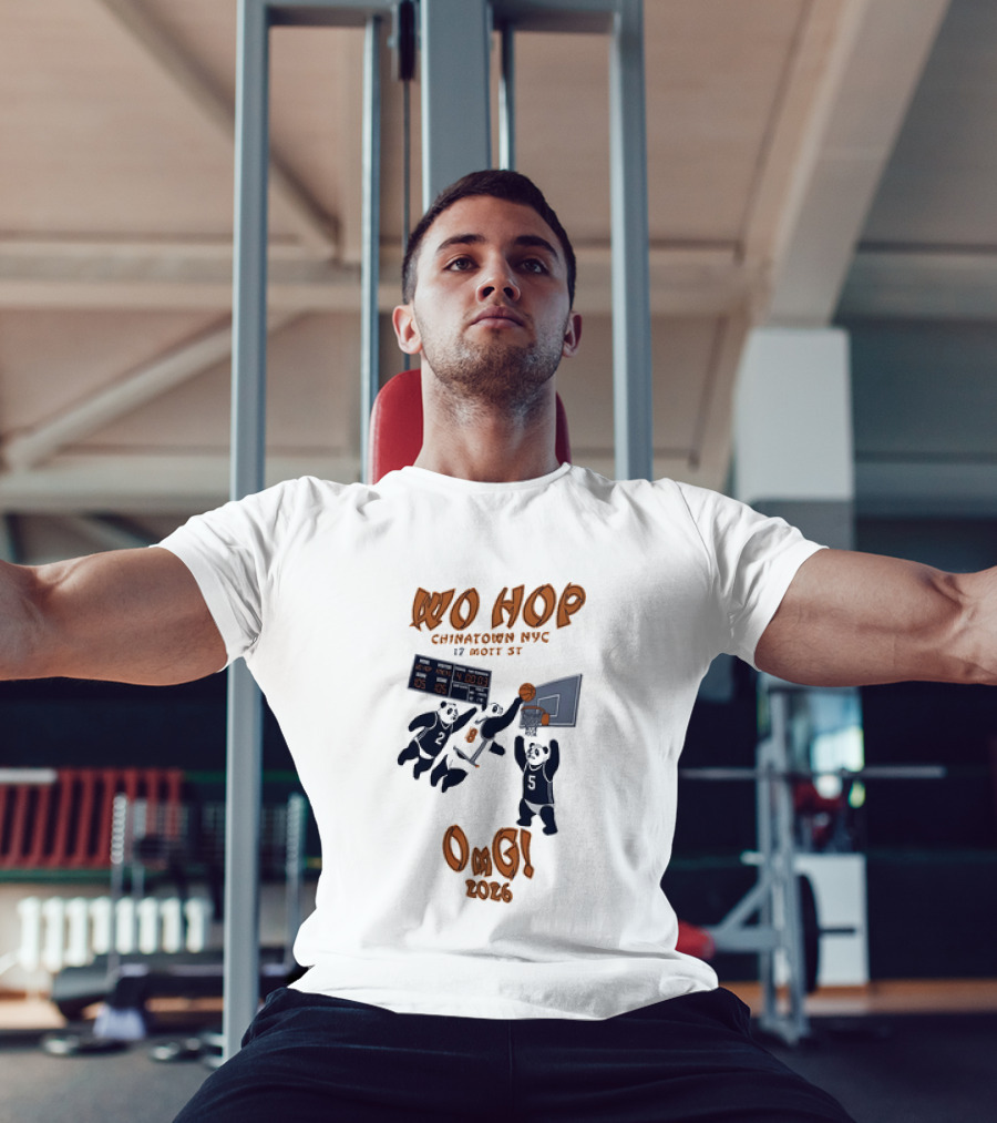Wo Hop Chinatown NYC 17 Mott St Basketball Pandas Knicks 2026 OMG T-Shirt