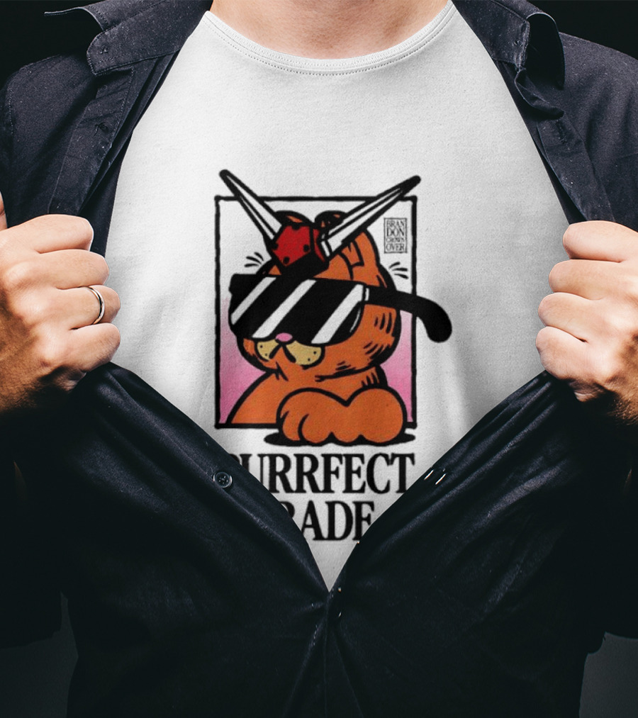 Gundam Purrfect Grade Cat Sunglasses Robot Mashup T-Shirt