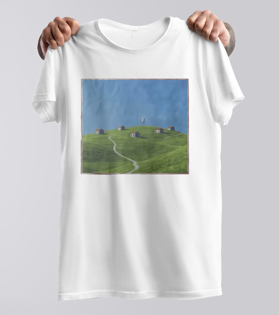 I Would Rather Be Here Btw Backrooms Level 94 Green Hills And Houses T-Shirt