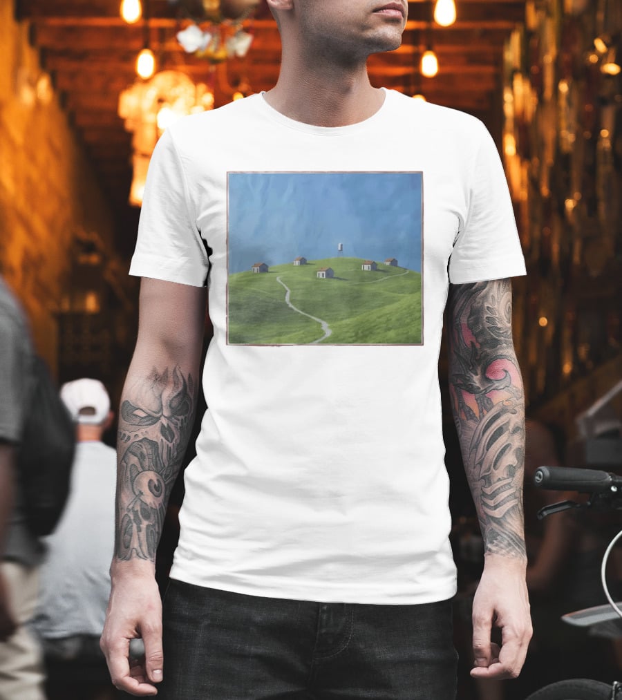 I Would Rather Be Here Btw Backrooms Level 94 Green Hills And Houses T-Shirt