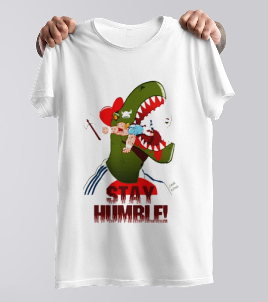 Stay Humble Rex Eating Person Dinosaur T-Shirt