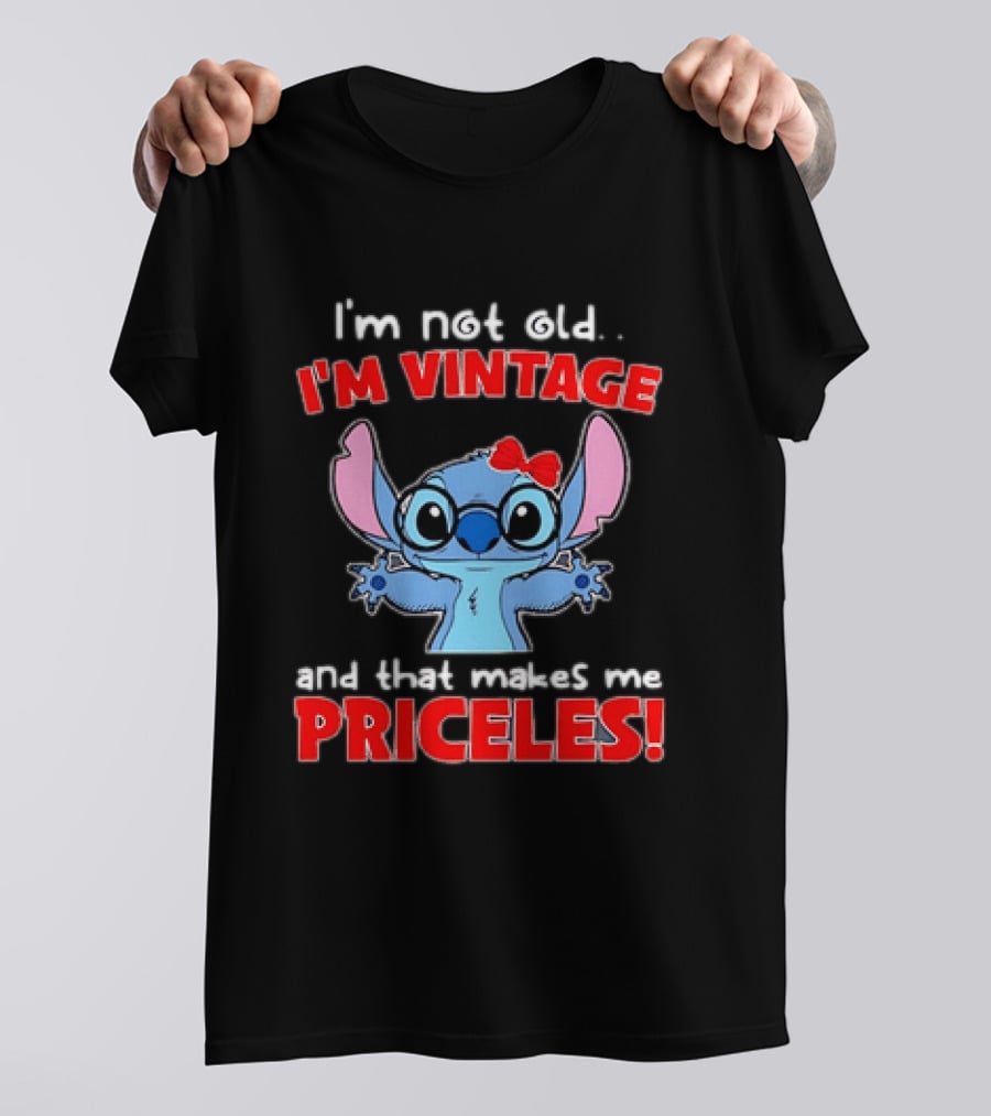 I'm Not Old I'm Vintage Stitch And That Makes Me Priceless T-Shirt