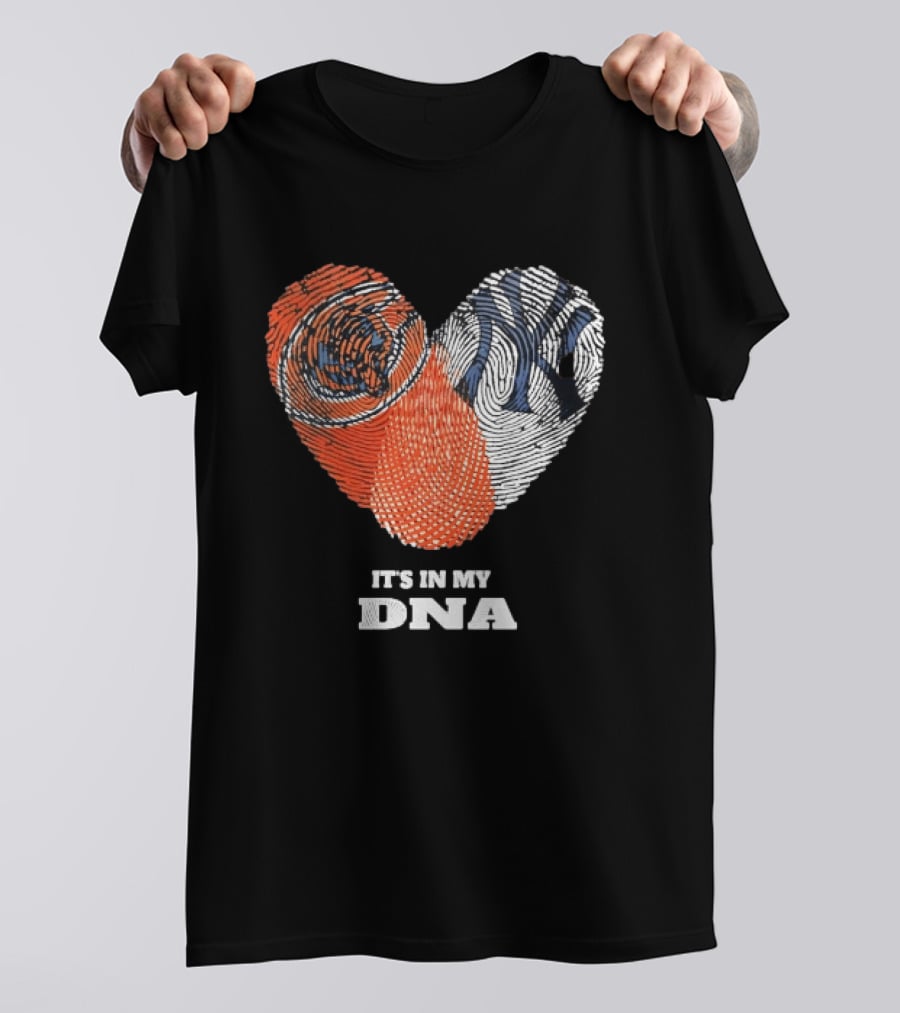 It's In My DNA New York Yankees Baseball Fingerprint Heart T-Shirt