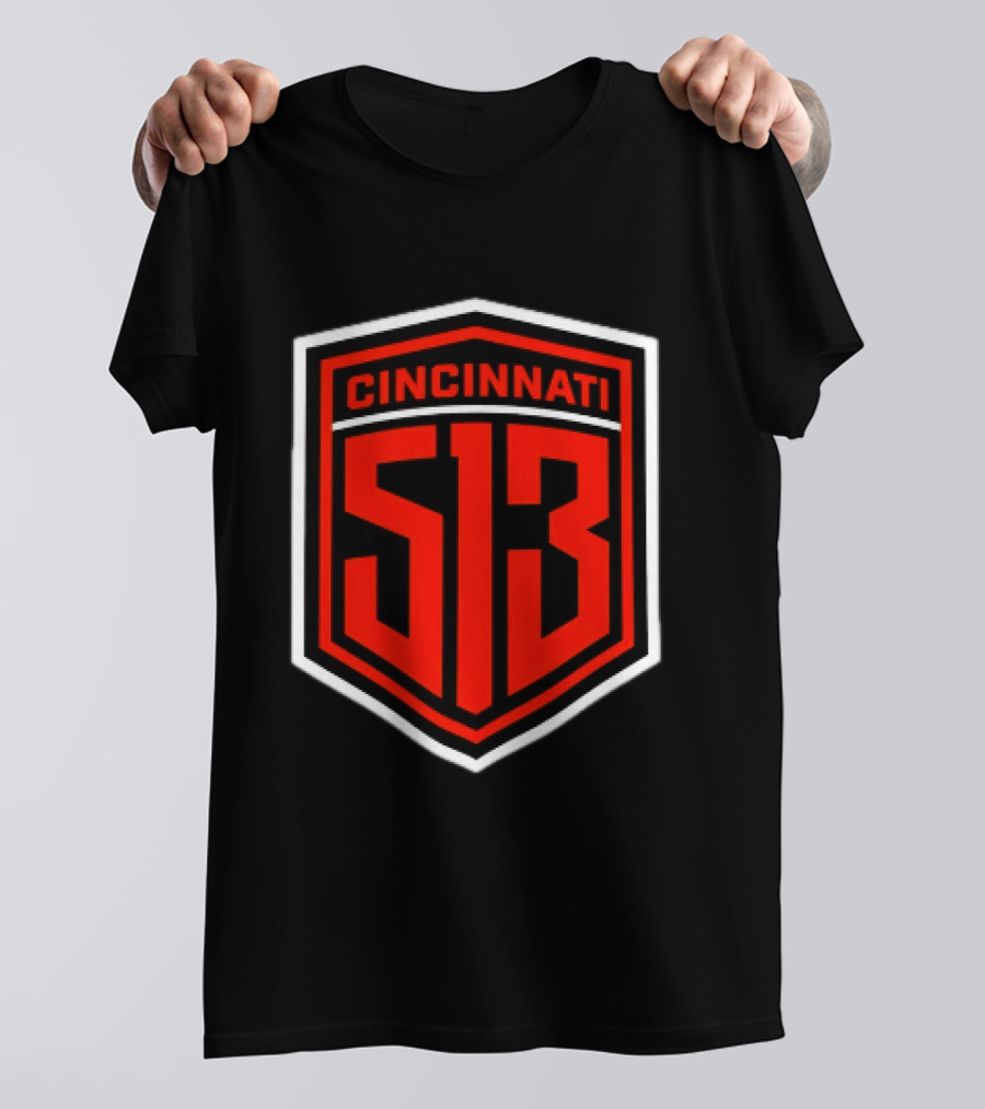 Cincinnati 513 Ohio Shield Area Code T-Shirt