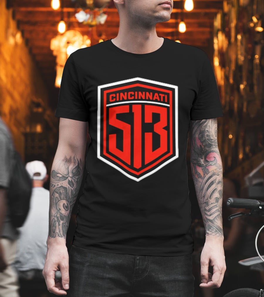 Cincinnati 513 Ohio Shield Area Code T-Shirt