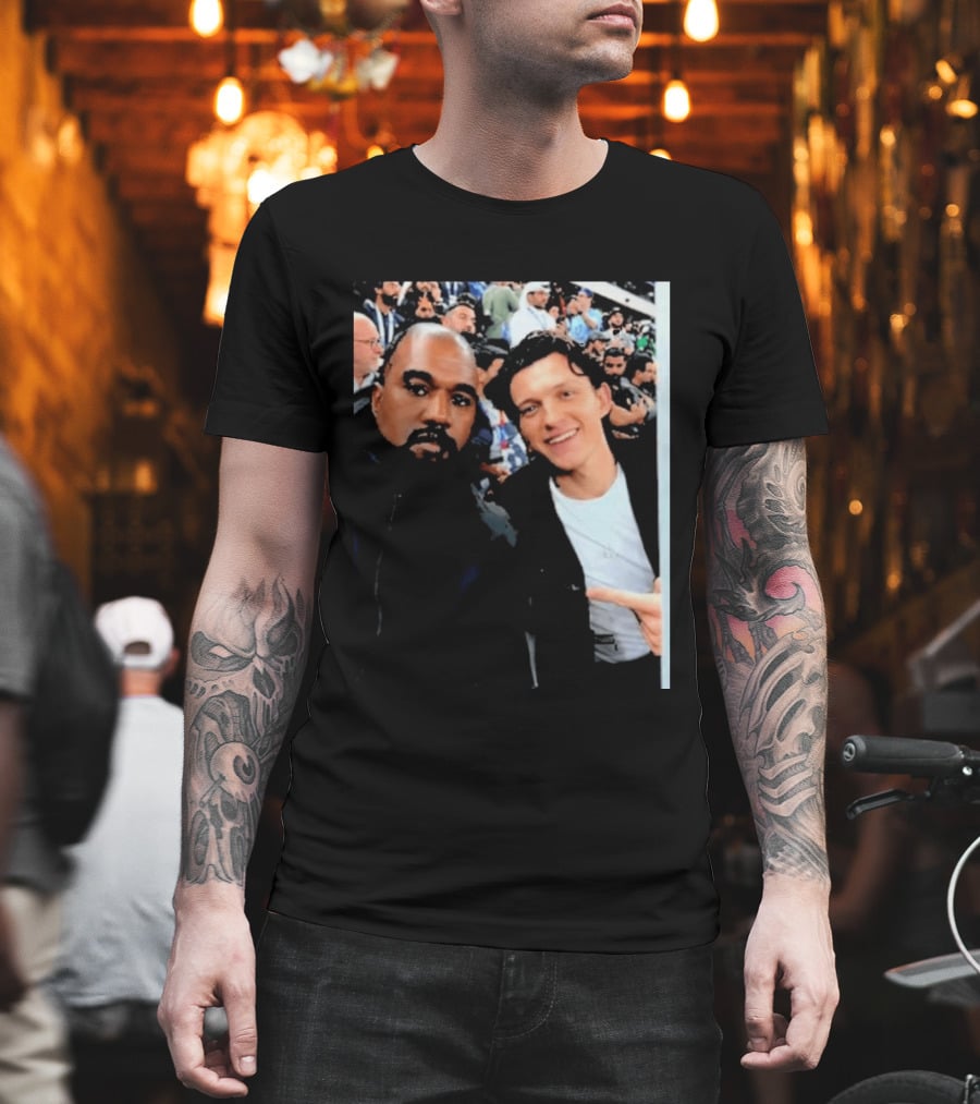 Kanye West And Tom Holland Iconic Celebrity Selfie At Event T-Shirt