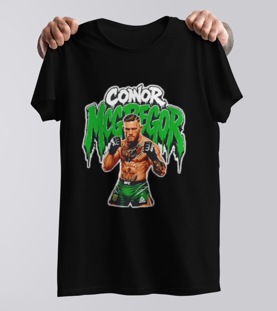 Conor McGregor UFC Fighter In Green Shorts With Tattoos T-Shirt