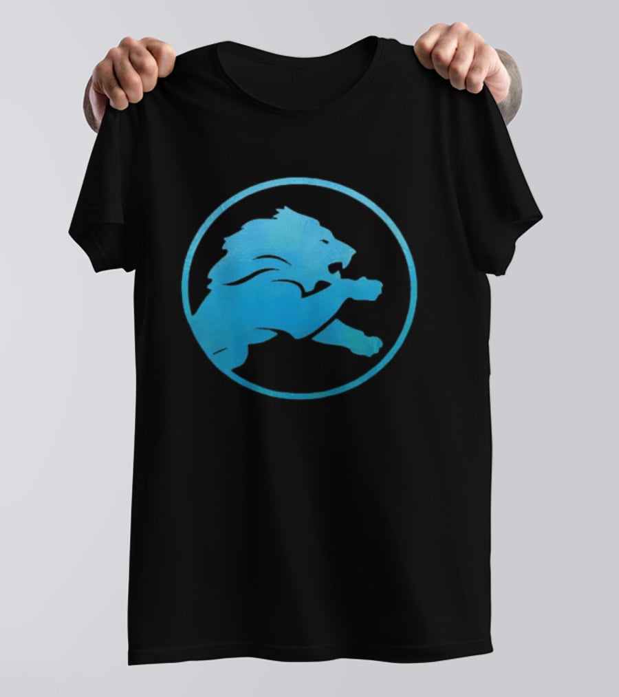 Detroit Lions Roaring Blue Iconic Circle T-Shirt