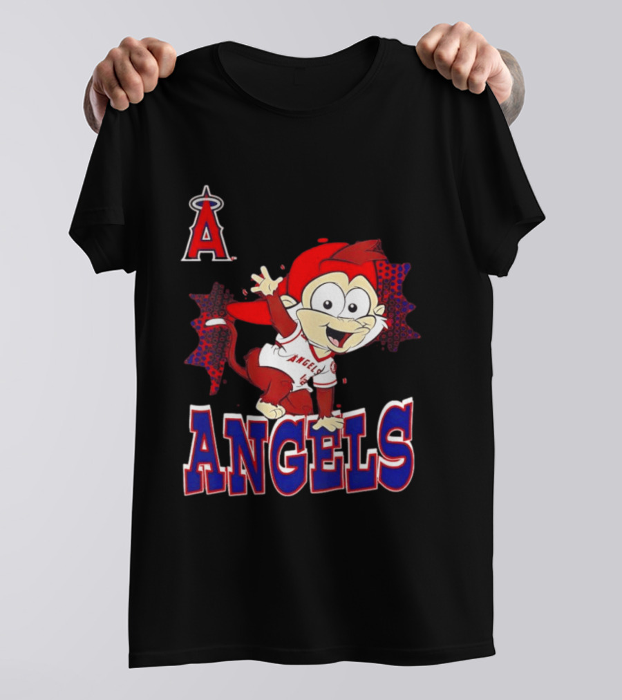 LAA Angels Rally Monkey Waving Hand Classic Sports Fan T-Shirt
