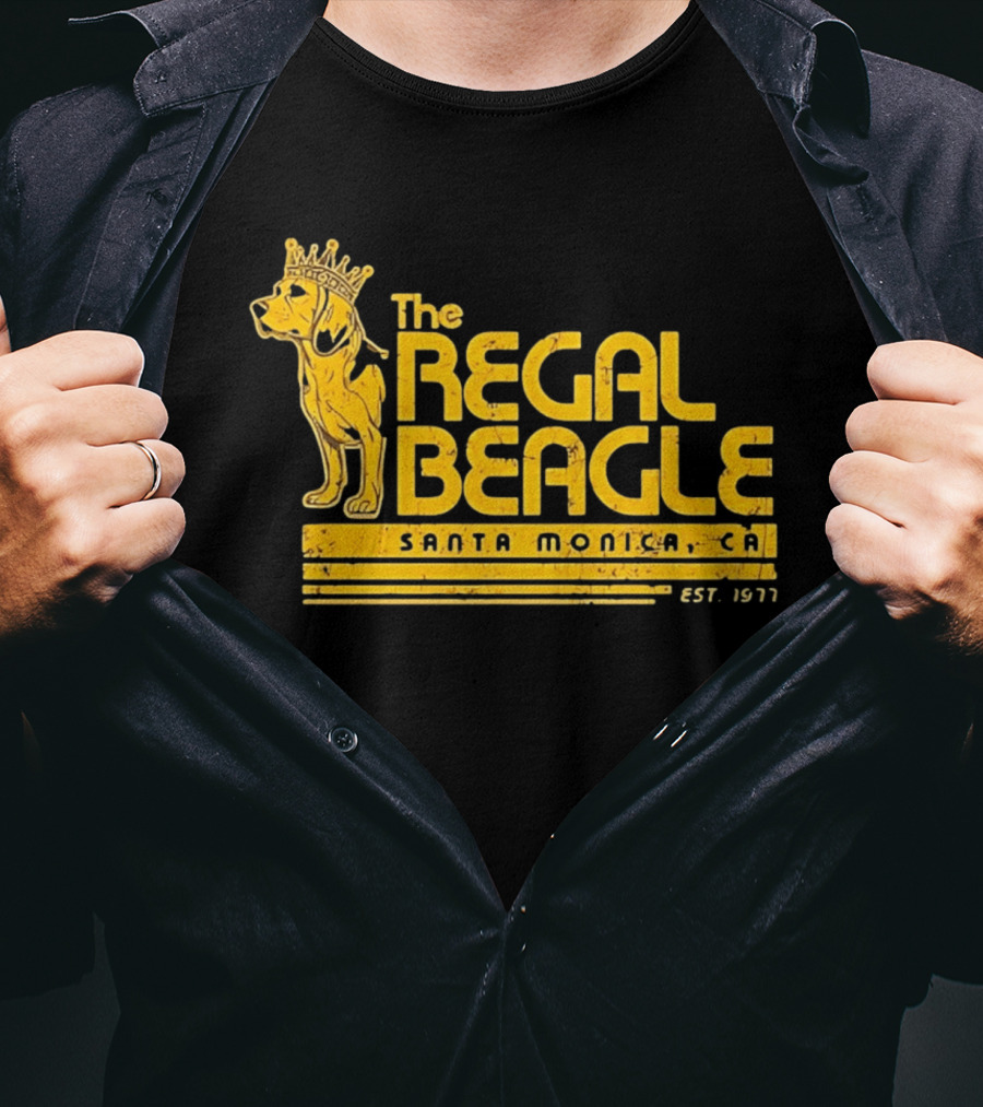 The Regal Beagle Santa Monica CA Est 1977 Crowned Dog T-Shirt