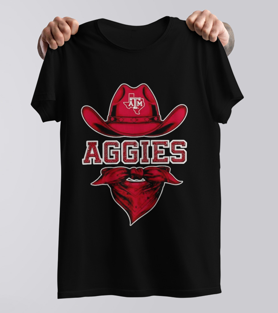Texas A&M Aggies Cowboy Hat Bandana T-Shirt